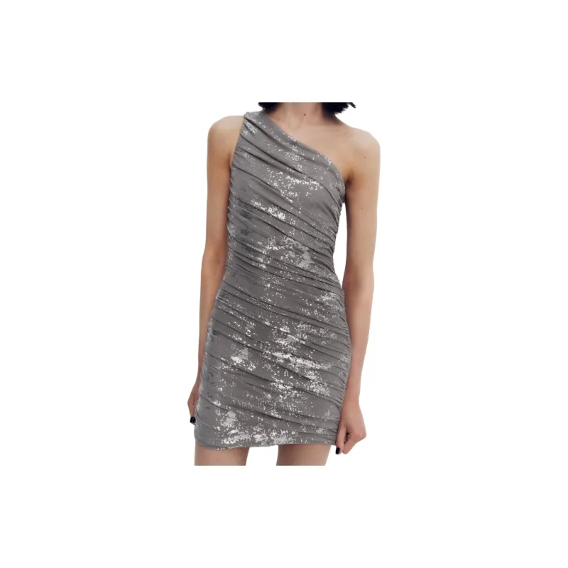 ZARA Sleeveless Dresses Women's Silver-2