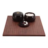 361 Pcs Imitation Jade+Sandalwood Bamboo Canister+Imitation Rosewood Chessboard (Includes Extra Pawn and Book)