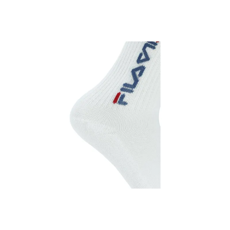 FILA Mid Calf Socks Women's 2 Pack White Blue/White Black-3