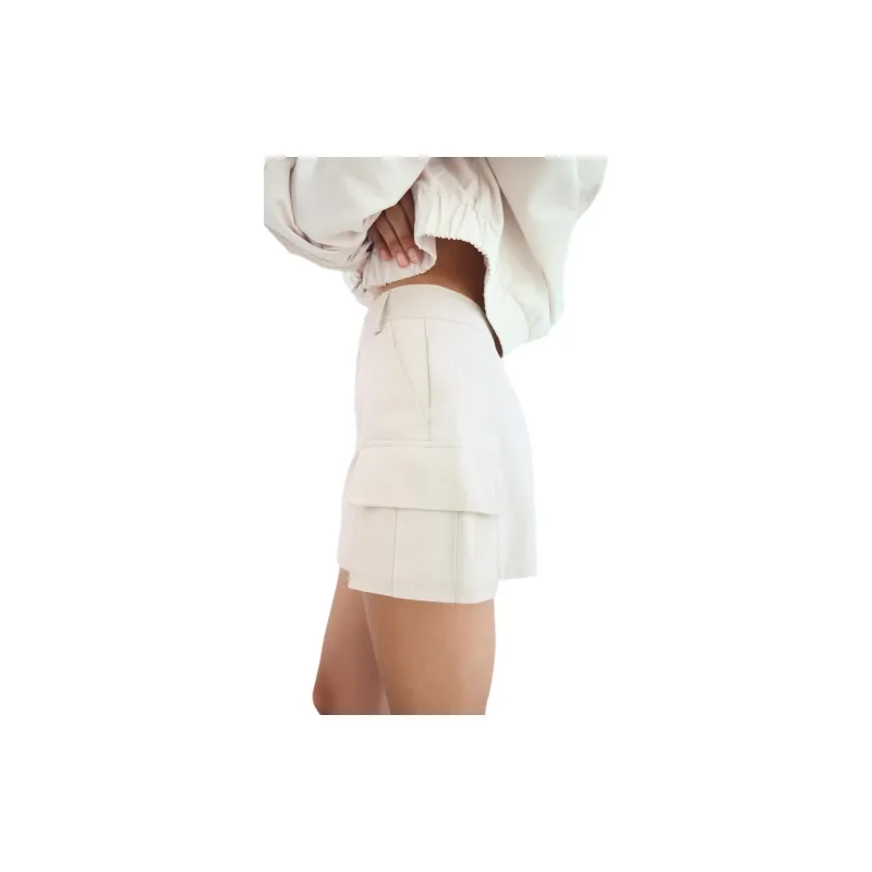 ZARA Casual Shorts Women's Beige Yellow-4