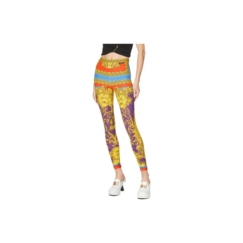 VERSACE Heritage Print Leggings 'Dark Orchid/Sun'-1