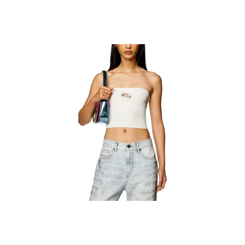 DIESEL SS24 Strapless Top Women's White-1