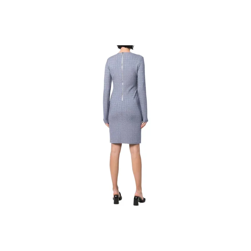 Givenchy 4G Allover Knitted Dress 'Mineral Blue'-2