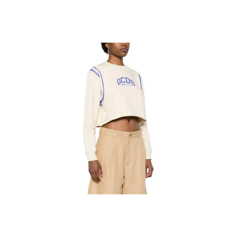 GCDS Logo print Cropped Sweatshirt-2