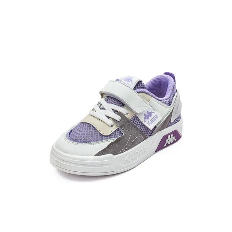 KAPPA KIDS Anti Slip Wear Resistant Breathable Lightweight Low Top Kids' Skateboarding Shoes Beige White Purple Kids'-2