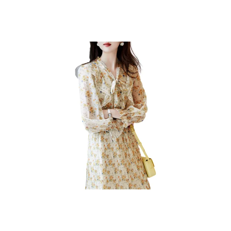 Dme Long Sleeved Dresses Women's Light Yellow-3