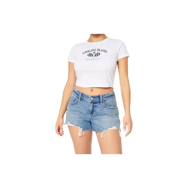 Hollister Denim Shorts Women's Blue-2
