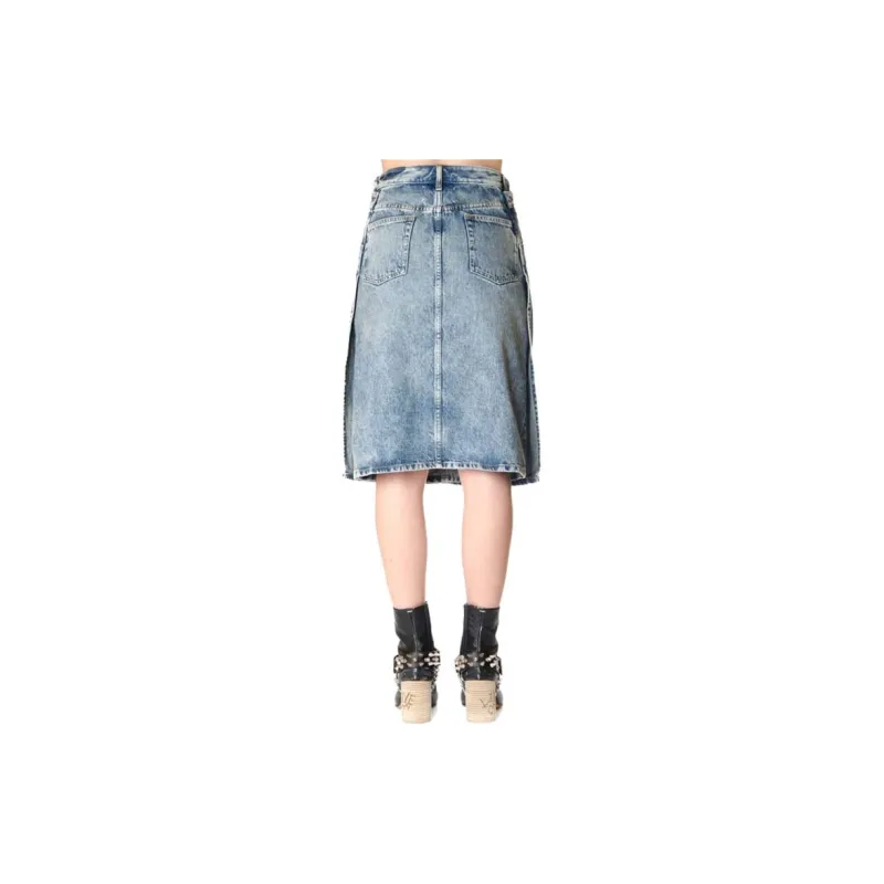 Maison Margiela SS22 Denim Long Skirts Women's Blue-2