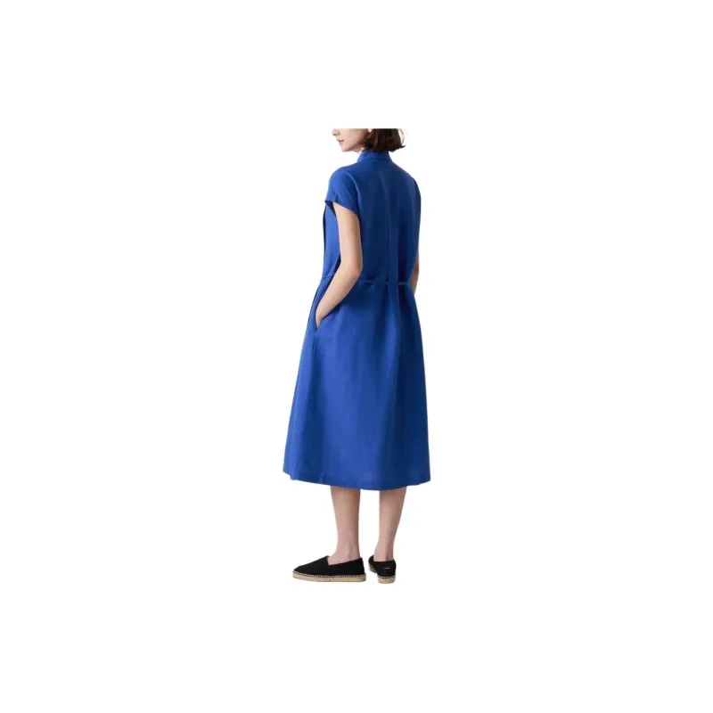 UNIQLO Uniqlo X CDC Co brand Short Sleeved Dresses Women's Royal Blue-2