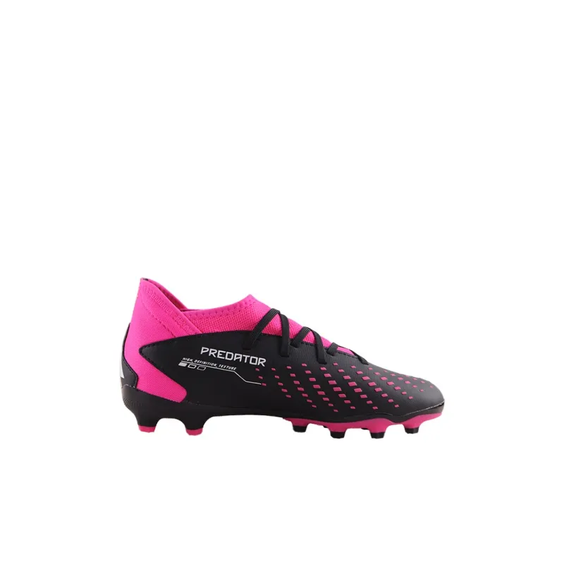 Adidas PREDATOR ACCURACY.3 Accuracy.3 MG J Round Tip Strap Low Top Soccer Shoes Black White Pink Kids'-1