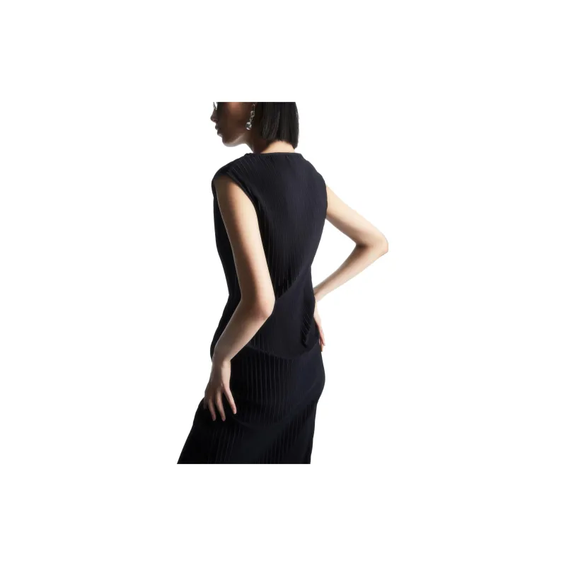COS Sleeveless Dresses Women's Deep Navy Blue-2