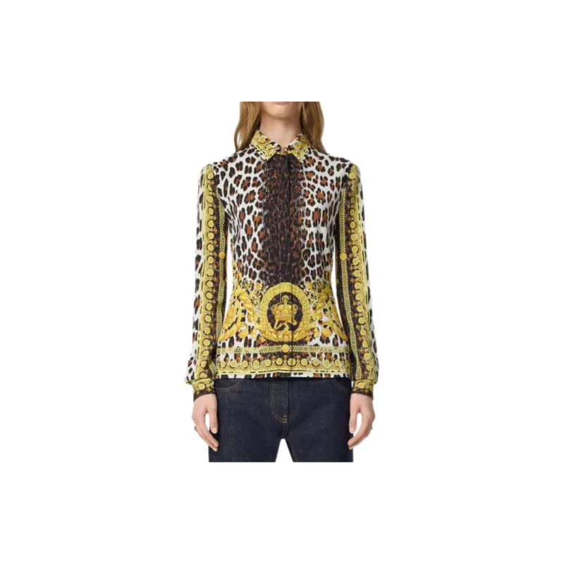 VERSACE Leopard print Blouse-2