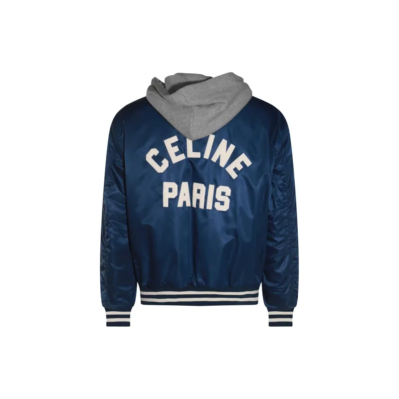 CELINE Oversized Hooded Teddy Jacket In Nylon-1