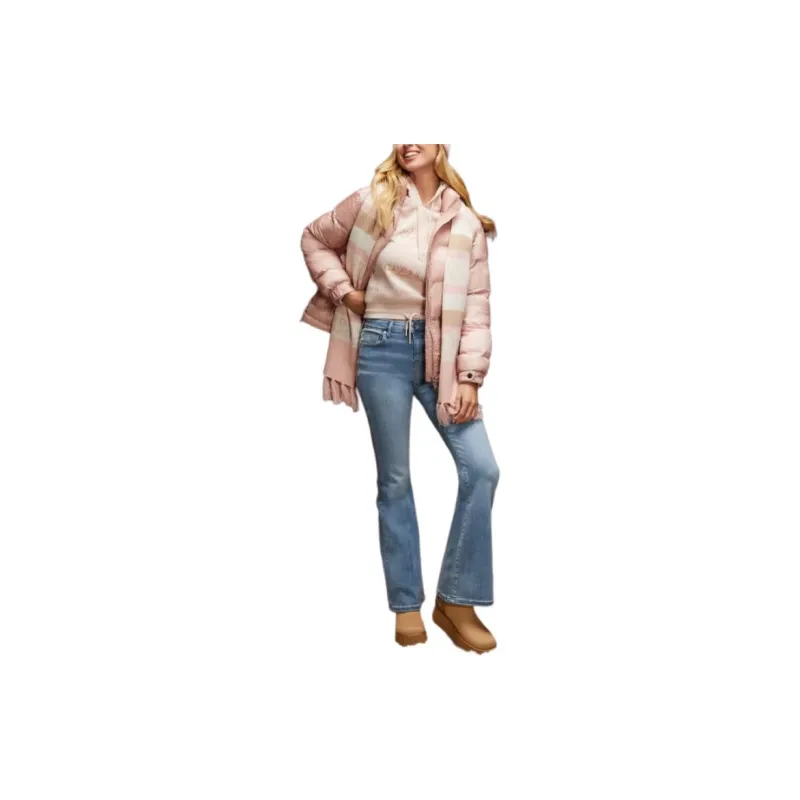 GUESS Nini Puffer Jacket Down Jacket Women's Pink-3