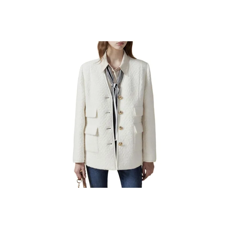 DKNY Coats Women's White-2