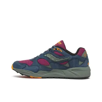 Saucony Grid Shadow 2 Anti Slip Wear Resistant Low Top Running Shoes Unisex Purple Gray