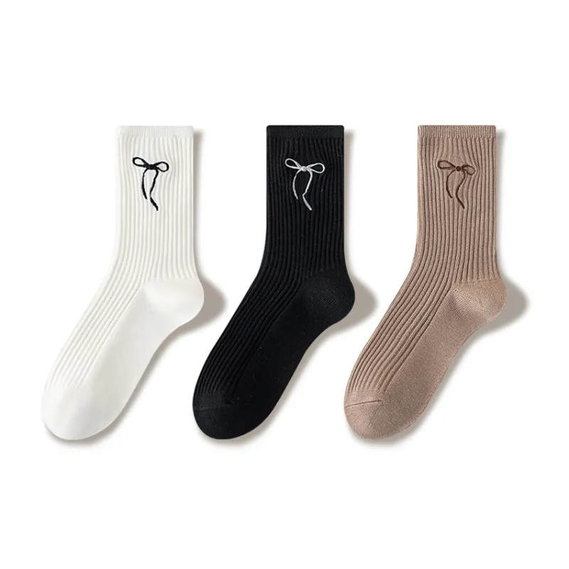 JIAZINI Mid Calf Socks Women's 3 Pack-4