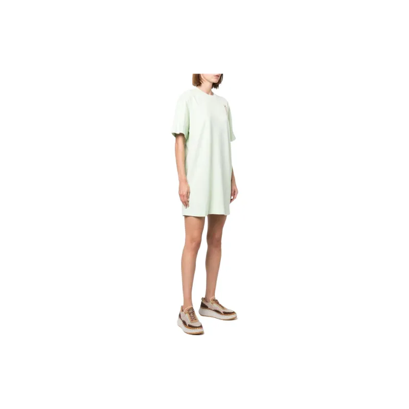 KENZO Short Sleeved Dresses Women's Green-3