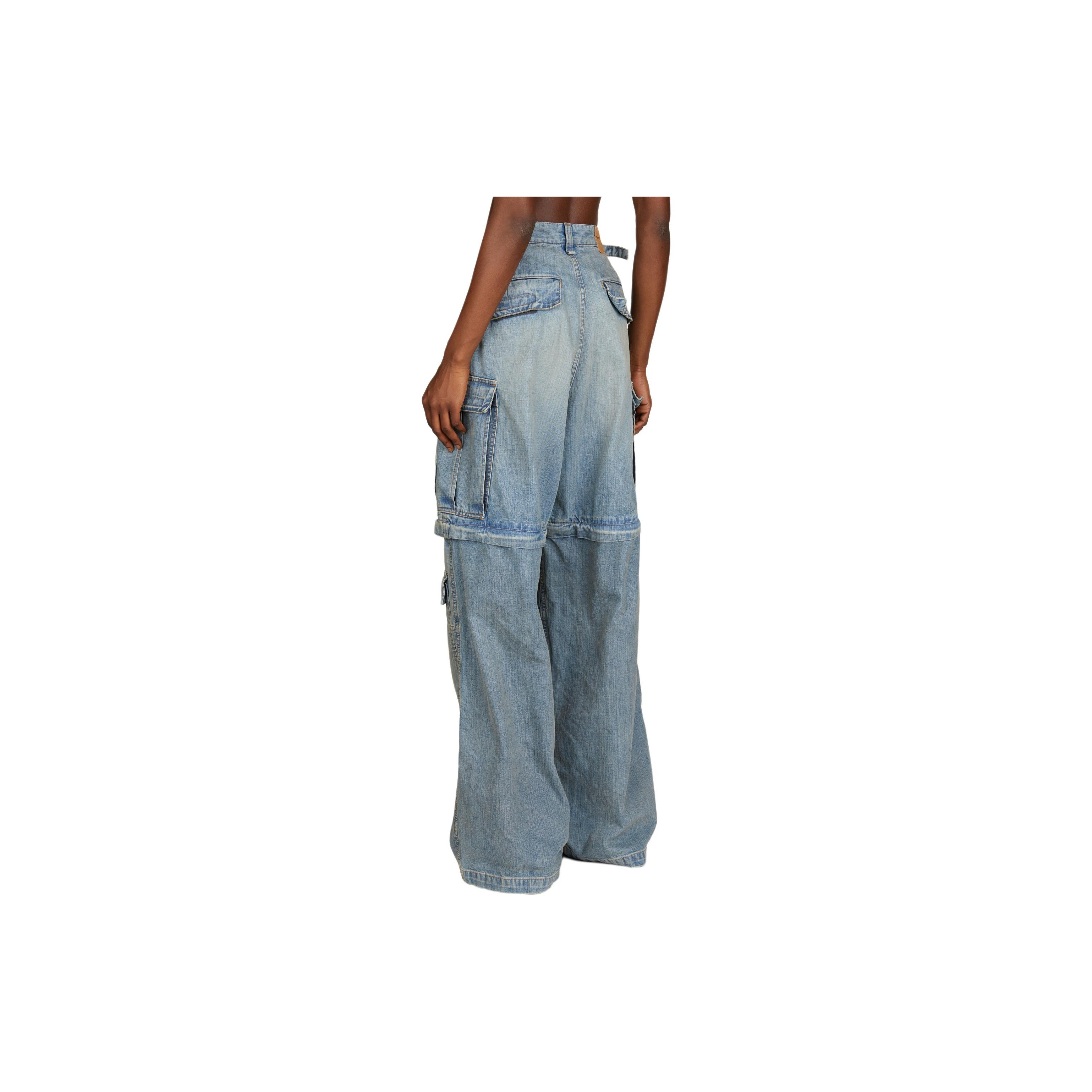 Balenciaga Cargo Wide-leg Jeans - POIZON