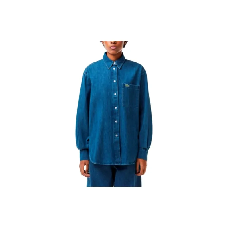 LACOSTE Logo appliqué Denim Shirt-2