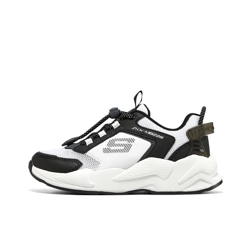 Skechers Ultrasurge Slip Resistant Cushioning Abrasion Resistant Low Top Kids' Running Shoes White Black Teenagers-0