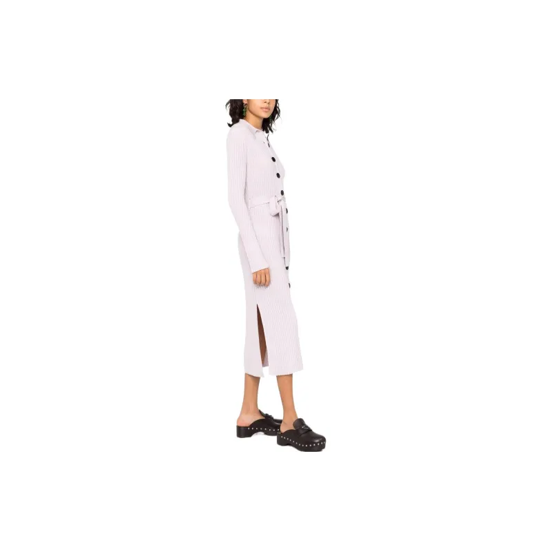 GANNI Long-Sleeved Dresses Women's Purple-2