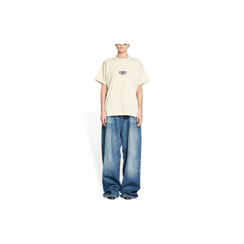 Balenciaga T Shirt Women's Beige-2