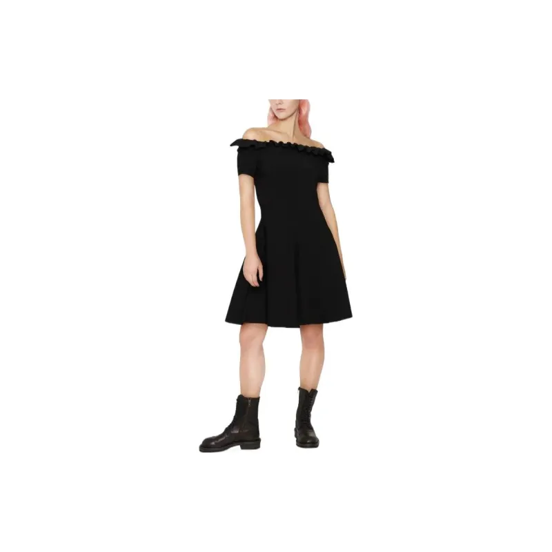 Alexander McQueen Short Sleeved Dresses Women's Black-2