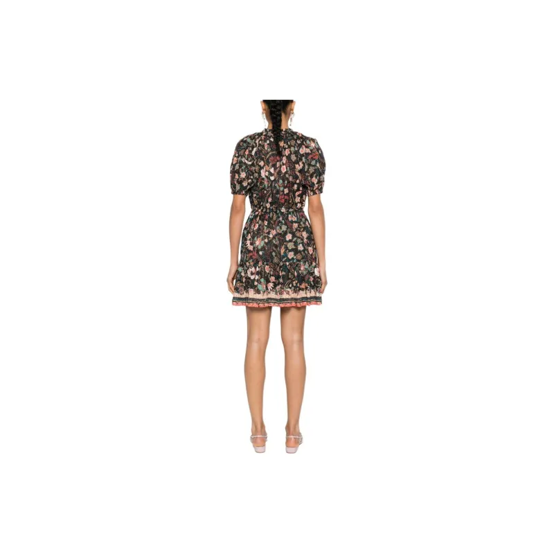 Ulla Johnson Sanna Obsidian Botanica print Minidress-2