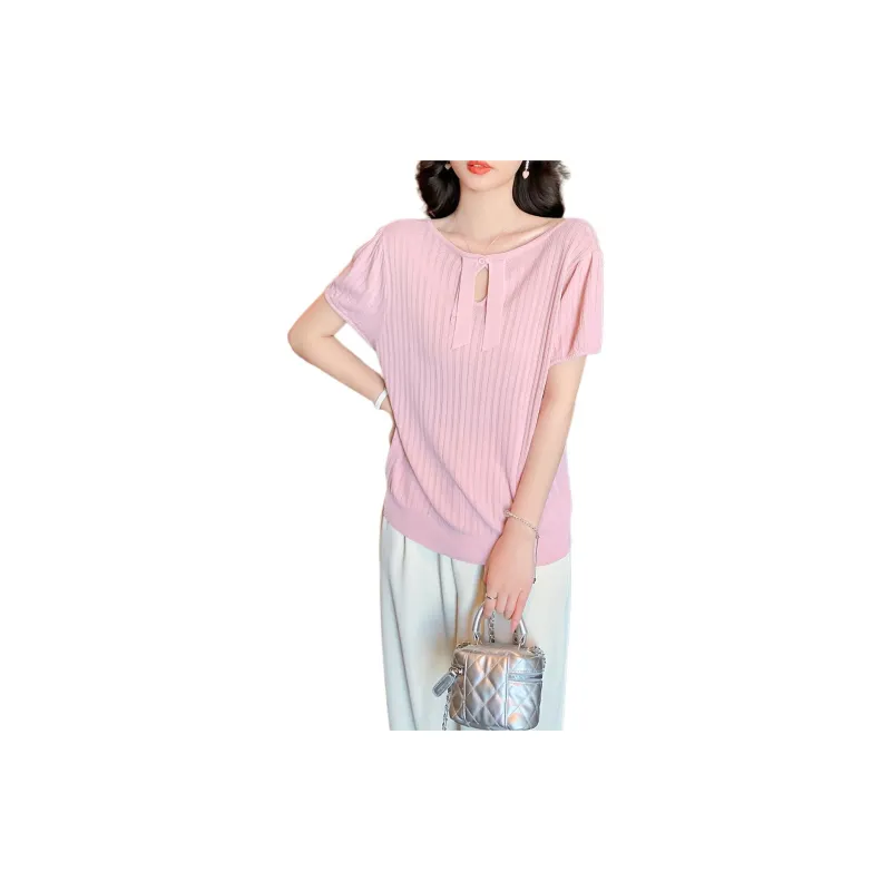 Juden Choi T Shirt Women's Pink-1
