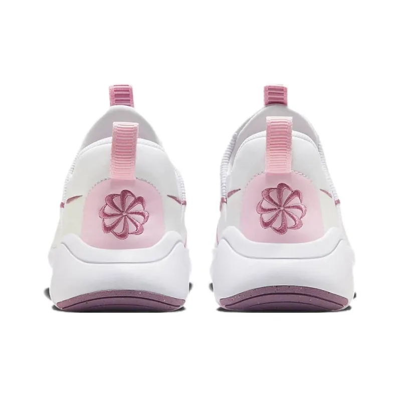 Nike Flex Plus Abrasion Resistant Breathable Support Low Top Kids' Running Shoes White Pink Unisex-6