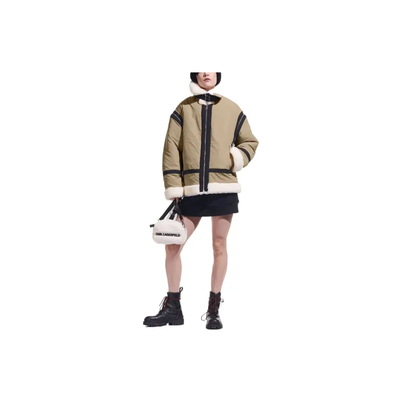 Karl Lagerfeld X Cara Delevingne Faux fur Biker Jacket-1