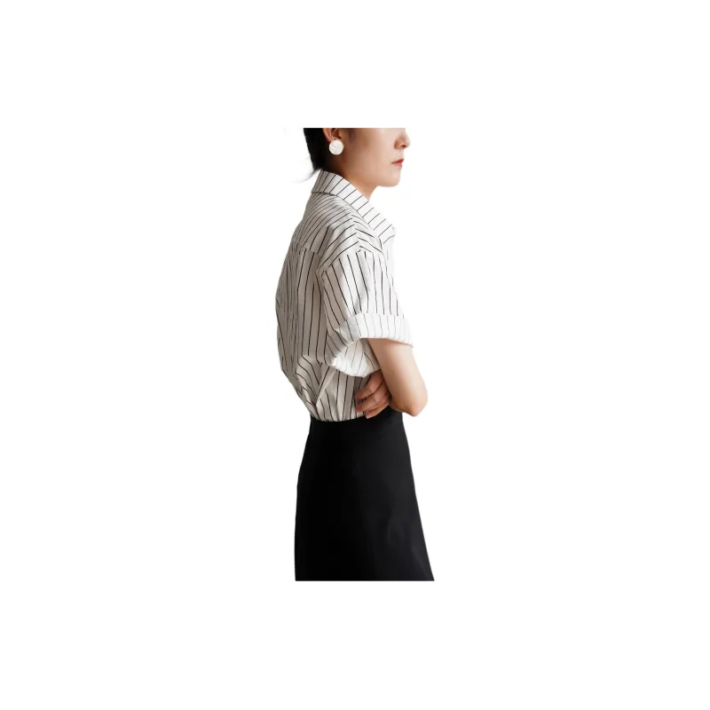 SHALLOW STREAMS Shirt Women's Black White-3