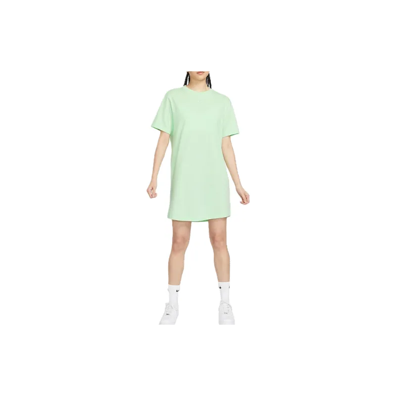 Nike Sportswear Essentials Series Short-Sleeved Dresses Women's Vapor Green-2