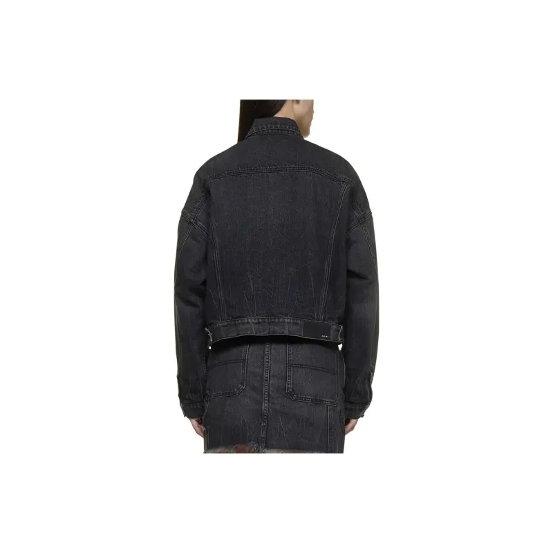 AMIRI Oversized Trucker Denim Jacket 'Black'-2
