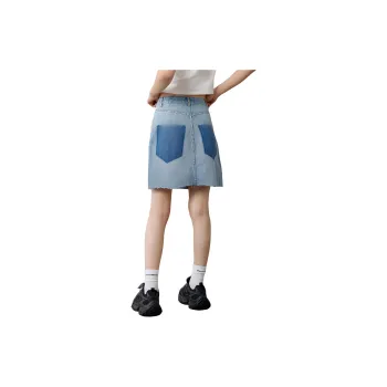A21 Denim Short Skirts Women's Light Blue