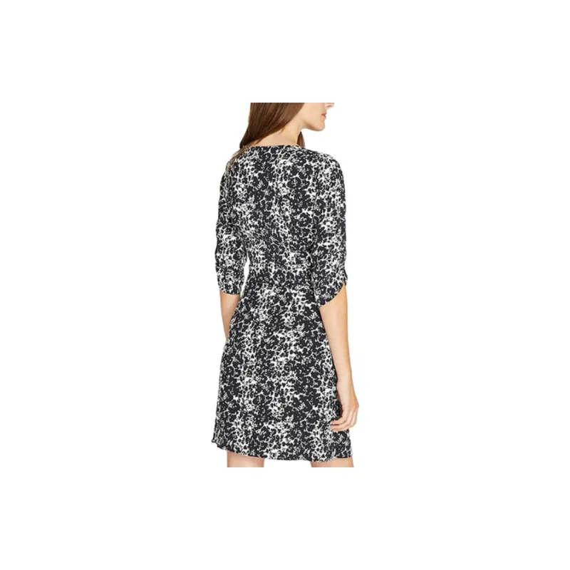CLUB MONACO Short-Sleeved Dresses Women's Black And White Print-2