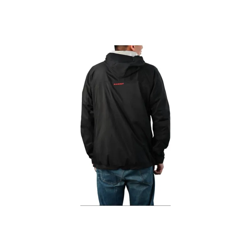 MAMMUT Outdoor Hiking Water Resistant Windbreaker Jacket Men's Black-4