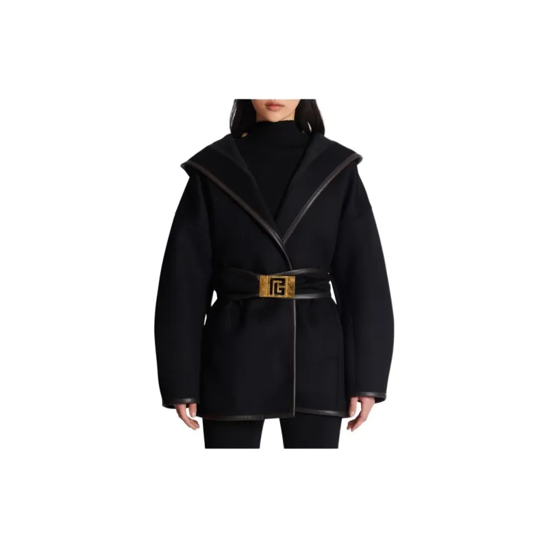 BALMAIN Coats Women's Black-3