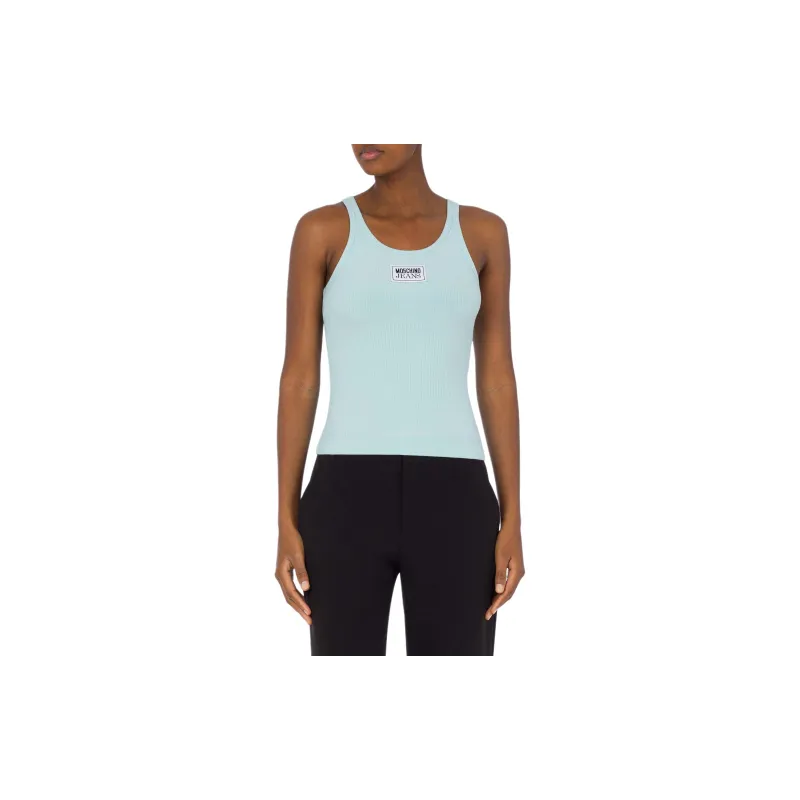 MOSCHINO Logo appliqué Tank Top-2