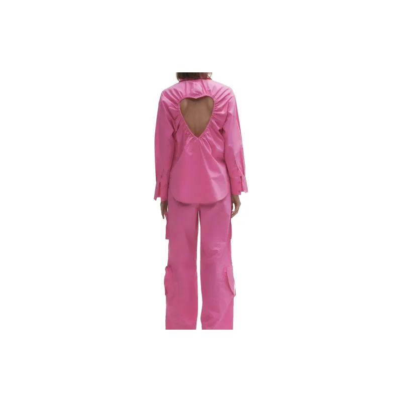ZARA Cargo Pants Women's Light Pink Red-3