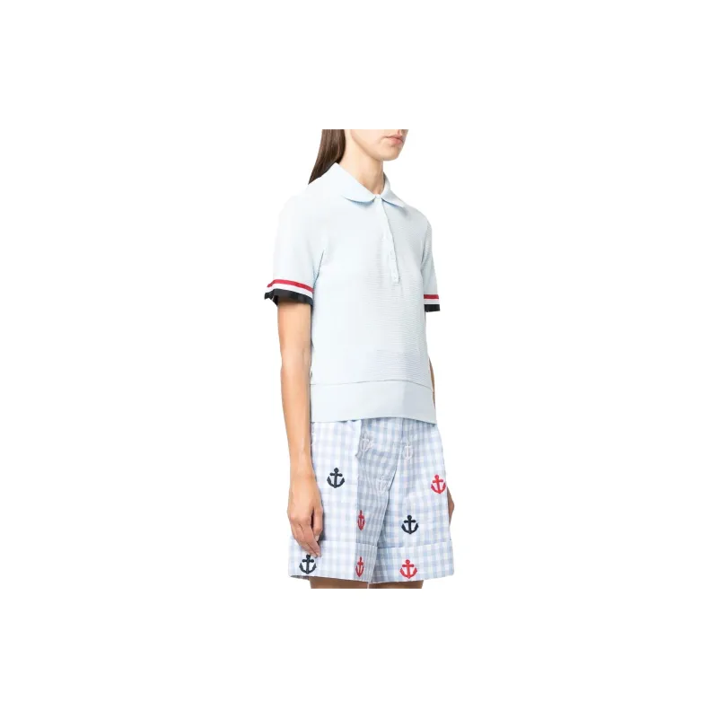 THOM BROWNE RWB stripe Short sleeved Cardigan-3