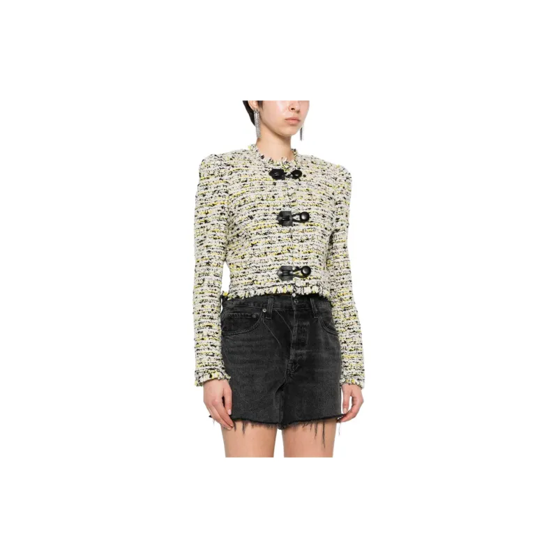 ISABEL MARANT Tweed Frayed Hem Jacket-1