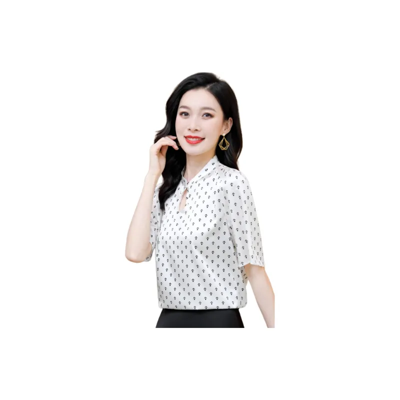 Yi Mengyuan Regular Silk T shirt Women's-4