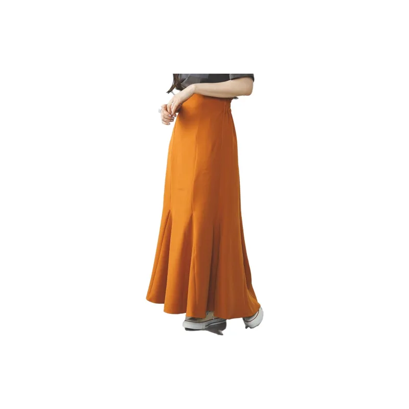 Beams Casual Long Skirts Women's Orange-1