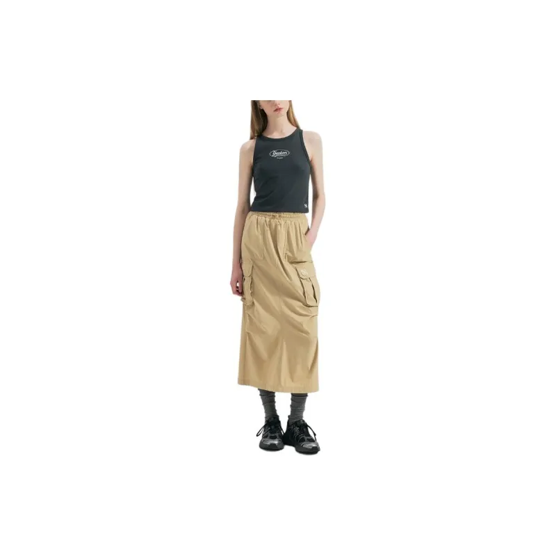 MLB Casual Long Skirts Women's Khaki-4