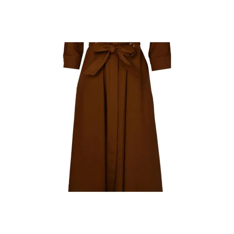 MaxMara Short Sleeved Dress Women's Brown-3