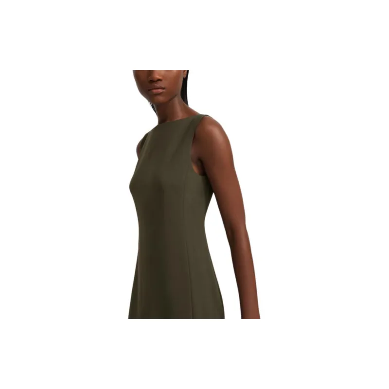THEORY Sleeveless Dress Women's Olive Green-2
