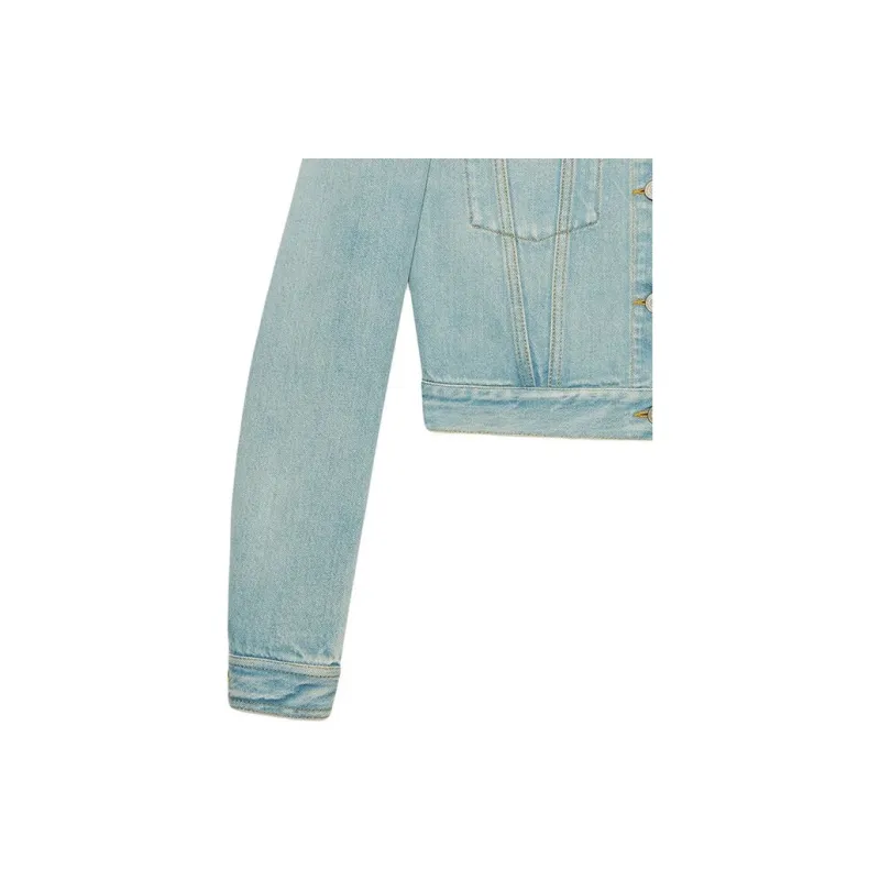 GUCCI Denim Jackets Women's Light Blue-4