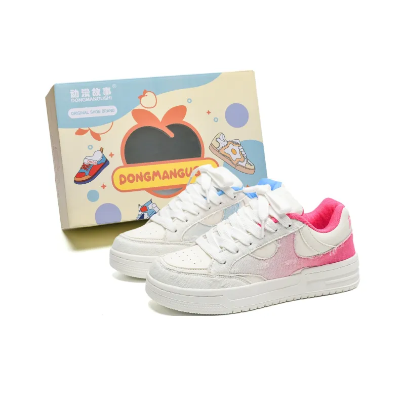 Anime Story Slip Resistant, Abrasion Resistant, Lightweight, Breathable Low Top Skateboard Shoes Unisex Mismatched-17